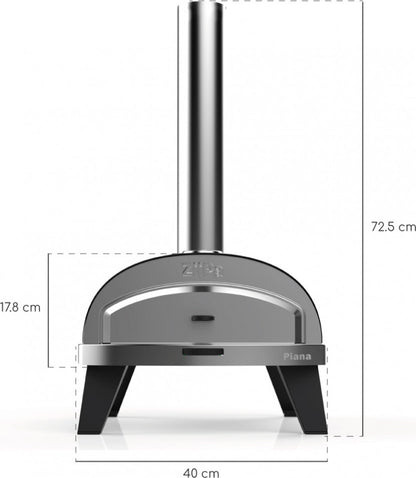 ZiiPa Pizza-Ofen Piana Charbon
