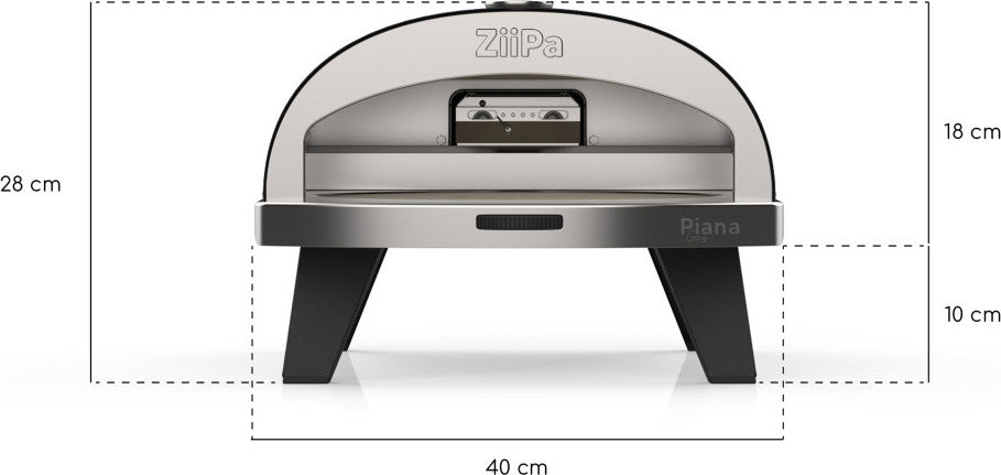 ZiiPa Pizzaofen Piana Gas Charbon
